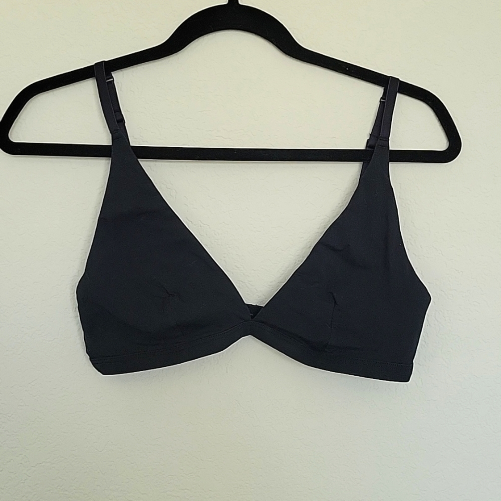 Everlane Size L Black Cotton Bralette